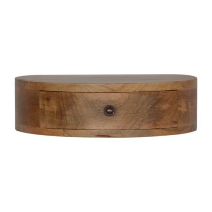 Lina Rounded Floating Bedside — Natural