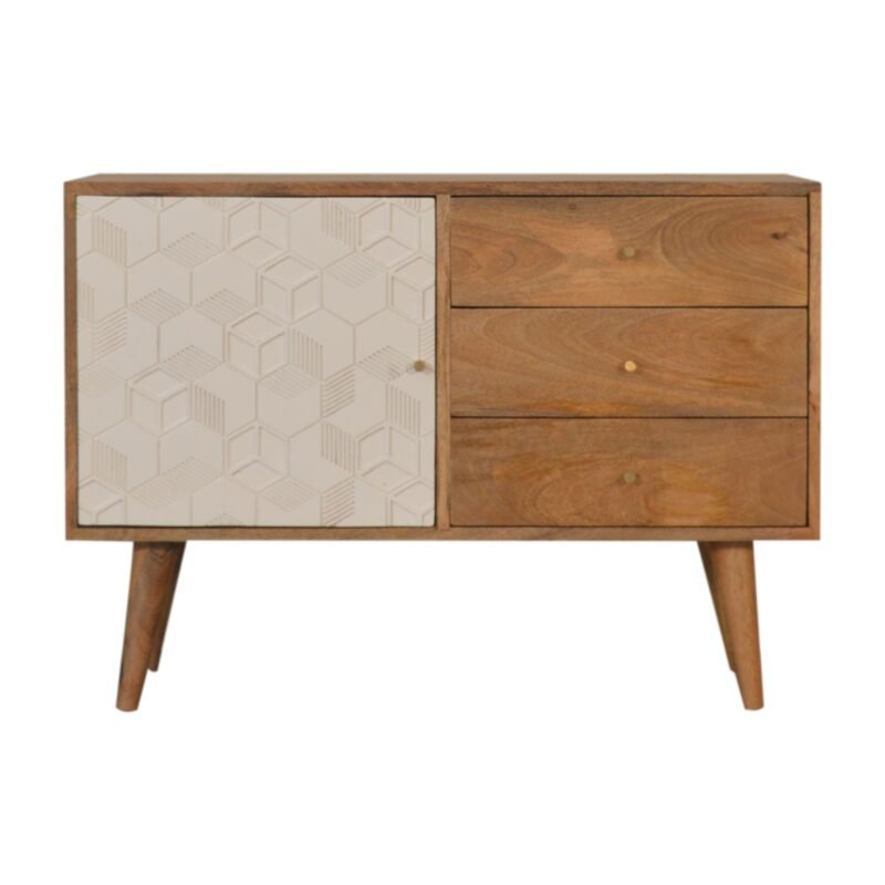 Acadia Carved Sideboard — Chalk — alternate view