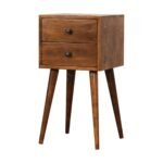 Forma Petite Two-Drawer Bedside — Chestnut — product photograph