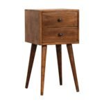 Forma Petite Two-Drawer Bedside — Chestnut — product photograph