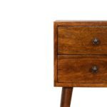 Forma Petite Two-Drawer Bedside — Chestnut — product photograph