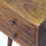 Forma Petite Two-Drawer Bedside — Chestnut — product photograph