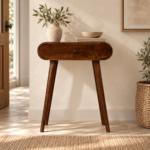 Lunden Petite Console — Chestnut — styled interior