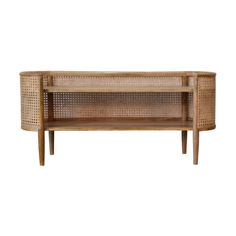 Larissa Curved Rattan Shelving Unit — alternate view