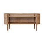 Larissa Curved Rattan Shelving Unit — product photograph