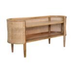 Larissa Curved Rattan Shelving Unit — product photograph