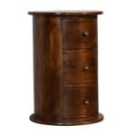 Runa Round Three-Drawer Chest — product photograph