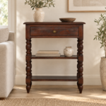 Forma Turned Occasional Table — Chestnut — styled interior