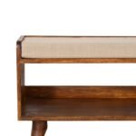 Nord Mud Linen Storage Bench — Chestnut — product photograph