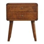 Lina Curved Bedside — Chestnut — product photograph
