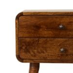 Lina Curved Bedside — Chestnut — product photograph