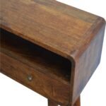 Lina Curved Console Table — Chestnut — product photograph