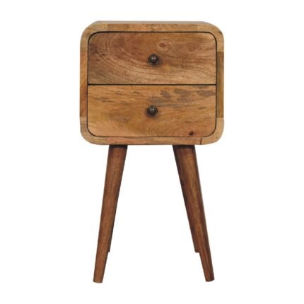 Lina Petite Two-Drawer Bedside — Natural