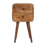 Lina Petite Curved Bedside — Natural · 30 × 55 cm — product photograph