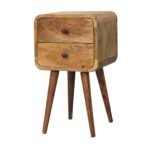 Lina Petite Curved Bedside — Natural · 30 × 55 cm — product photograph