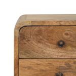Lina Petite Curved Bedside — Natural · 30 × 55 cm — product photograph