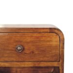 Lina Petite Curve Floating Bedside — Chestnut — product photograph