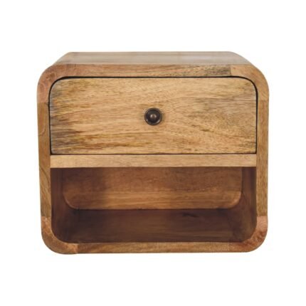 Forma Petite Floating Bedside with Lower Shelf — Natural