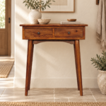 Forma Petite Hallway Console — Chestnut — styled interior