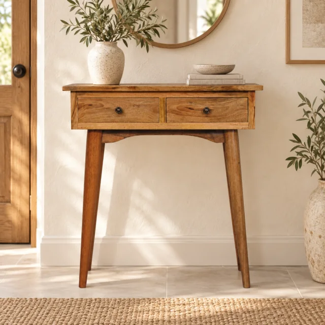 Forma Petite Hallway Console Table — Natural — styled interior