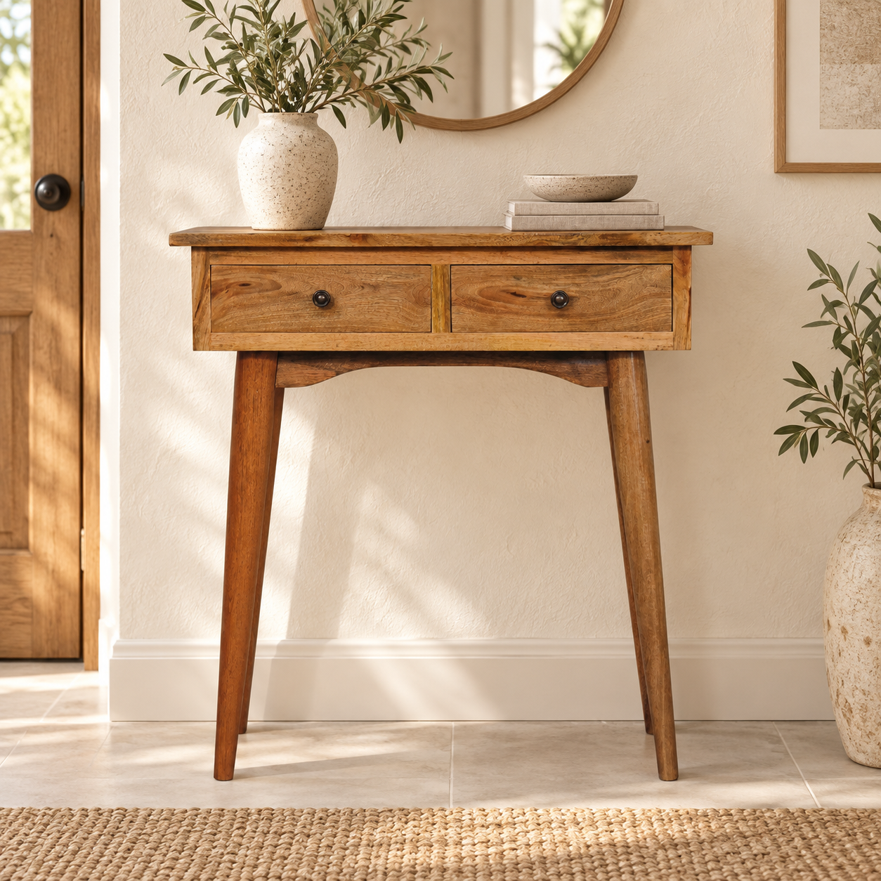 Forma Petite Hallway Console Table — Natural — styled interior