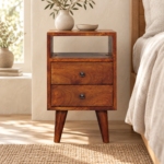 Forma Petite Classic Bedside — Chestnut — styled interior