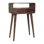 Lina Petite Grey-wash Curved Console — Grey Washed — product photograph