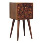 Forma Petite Cube Two-Drawer Bedside — Chestnut — product photograph
