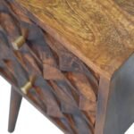 Forma Petite Cube Two-Drawer Bedside — Chestnut — product photograph