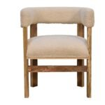 Saffron Open-Back Bouclé Chair — product photograph
