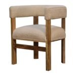 Saffron Open-Back Bouclé Chair — product photograph