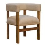 Saffron Open-Back Bouclé Chair — product photograph
