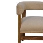 Saffron Open-Back Bouclé Chair — product photograph