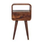 Lina Petite Curve Open Bedside — Chestnut — product photograph
