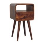 Lina Petite Curve Open Bedside — Chestnut — product photograph