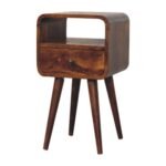 Lina Petite Curve Open Bedside — Chestnut — product photograph