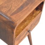 Lina Petite Curve Open Bedside — Chestnut — product photograph