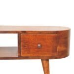 Lina Round Open Media Unit — Chestnut — product photograph