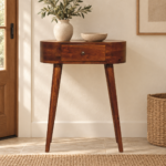 Albion Petite Console — Chestnut — styled interior