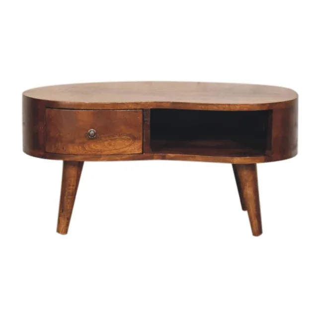 Forma Petite Wave Coffee Table — Chestnut — alternate view