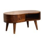 Forma Petite Wave Coffee Table — Chestnut — product photograph