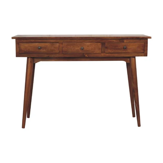 Forma Large Three-Drawer Console — Chestnut — alternate view