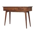 Forma Large Three-Drawer Console — Chestnut — product photograph