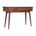 Forma Large Three-Drawer Console — Chestnut — product photograph