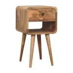 Lina Petite Curve Lower Bedside — Natural · 30 × 55 cm — product photograph