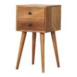 Forma Petite Two-Drawer Bedside — Natural — product photograph