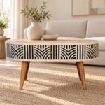 Edda Bone Inlay Coffee Table — Natural — styled interior