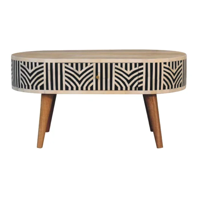 Edda Bone Inlay Coffee Table — Natural — alternate view