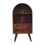 Lina Rounded Display Cabinet — Chestnut — product photograph