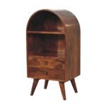 Lina Rounded Display Cabinet — Chestnut — product photograph